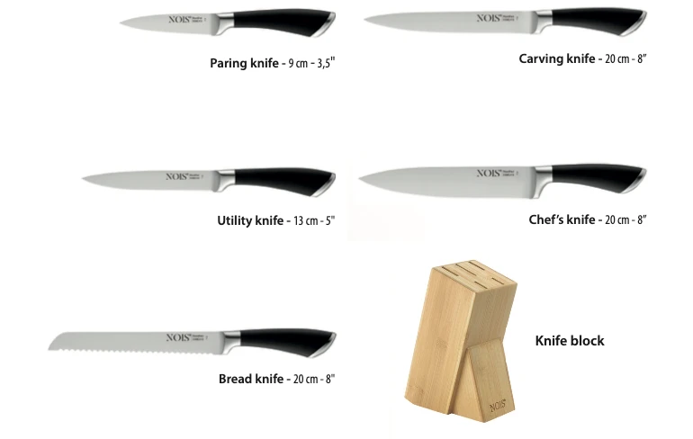 Набір ножів в блоці